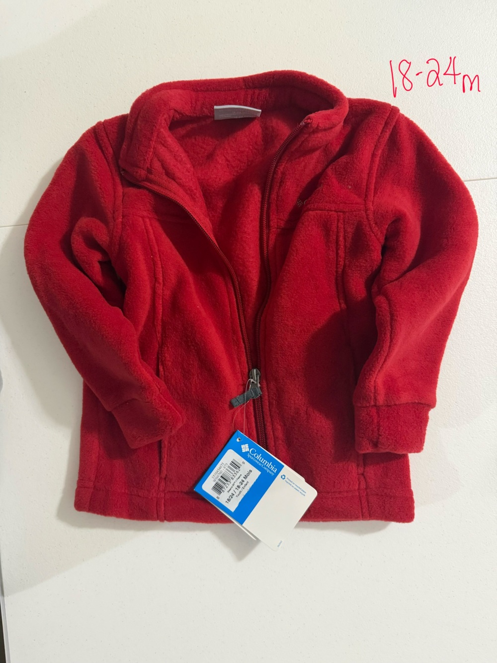 Columbia Kids Red Fleece Zip Jacket
